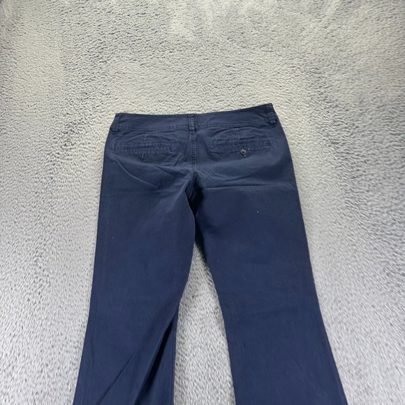 American Eagle Outfitters Pant Womens 8 Blue Cotton Chino Flared Preppy Business - Picture 7 of 11